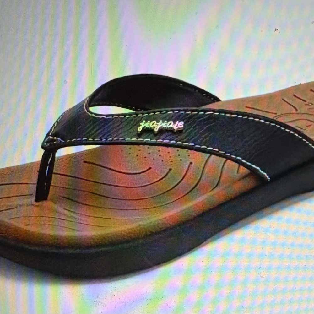 NWOT jiajiale Womens Fashion Orthotic Black Sandals, SZ: 10 US, 41 EU